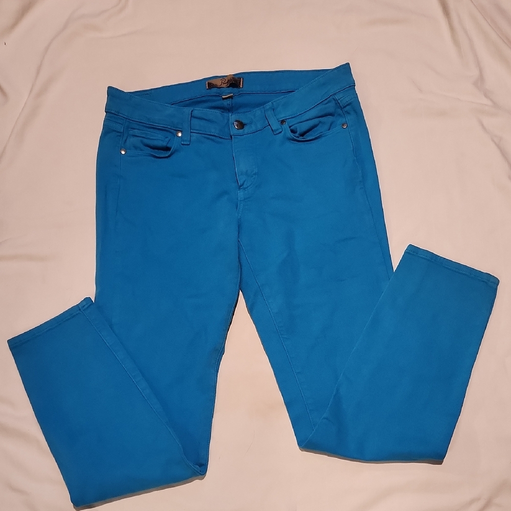 PAIGE Teal Skinny Jeans Sz 27